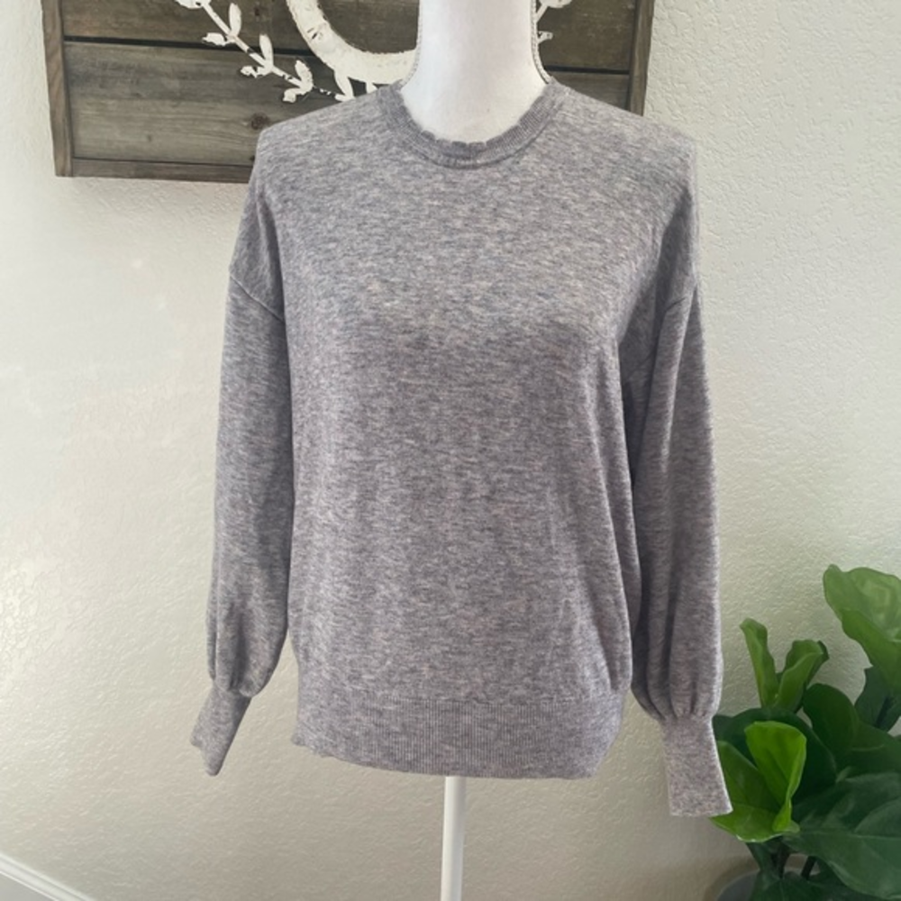 Ella Moss Maggie puff sleeve sweater multicolor purple size L